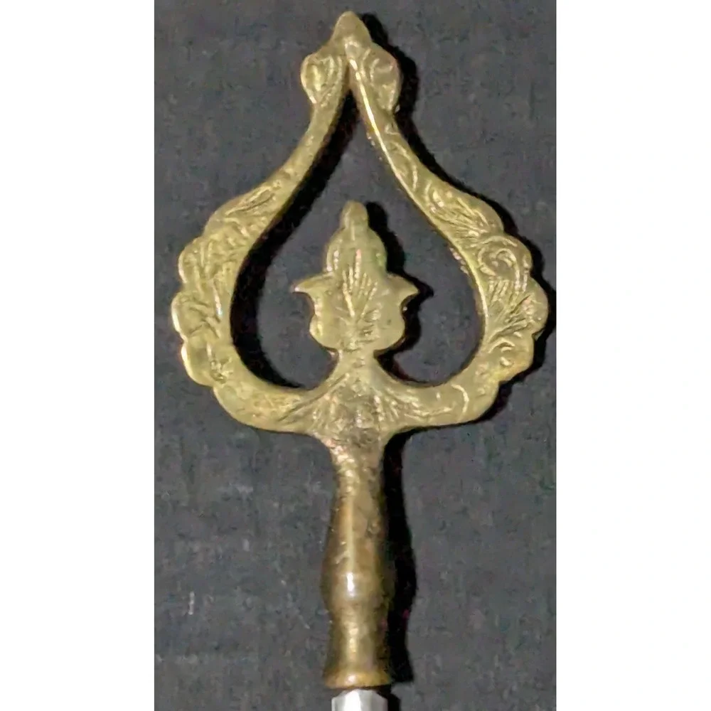 Vintage Turkish Brass and Stainless Tarzan Inox Kebab Skewers Set of Six